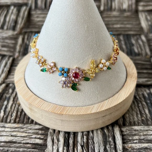 💐 NWT Kate Spade New Bella Bloom Flower Bracelet 💐 - Picture 2 of 4